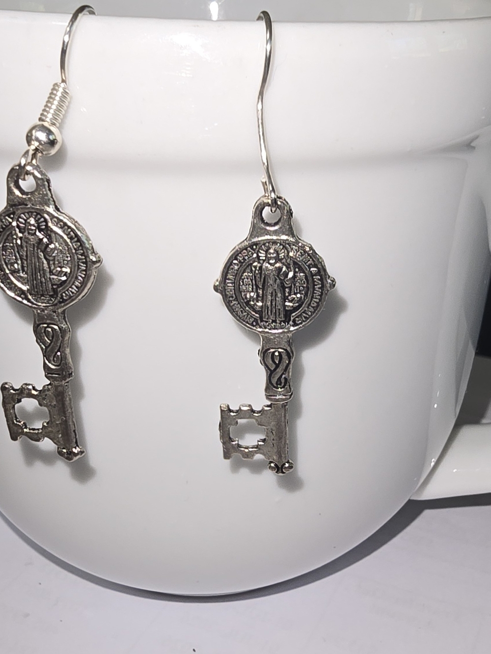 Saint Benedict Jubilee Medal styled as a skeleton key